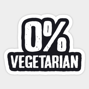 Zero Percent Vegetarian Sticker